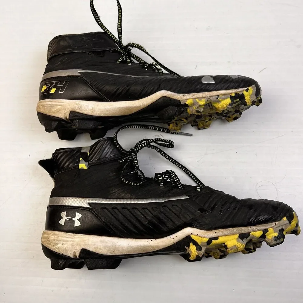 Under Armour Baseball Cleats Men's 9.5 Black Sports Shoes 4201487750 Athletic